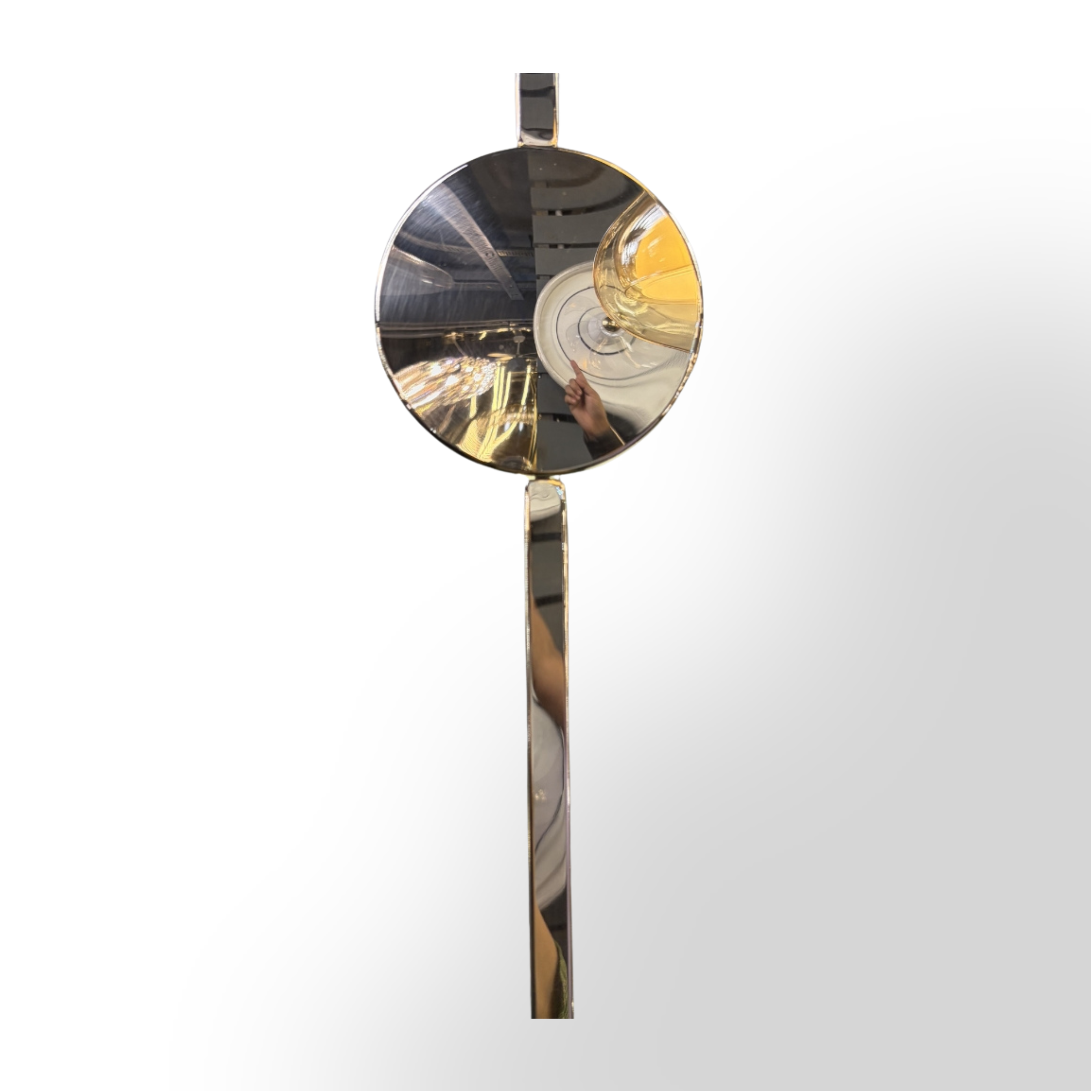 MODERN MIRROR DISC WALL LIGHT WITH REFLECTIVE FINISH