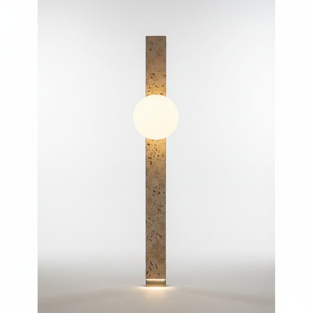 MODERN TEXTURED BAR LIGHT WITH FROSTED GLOBE